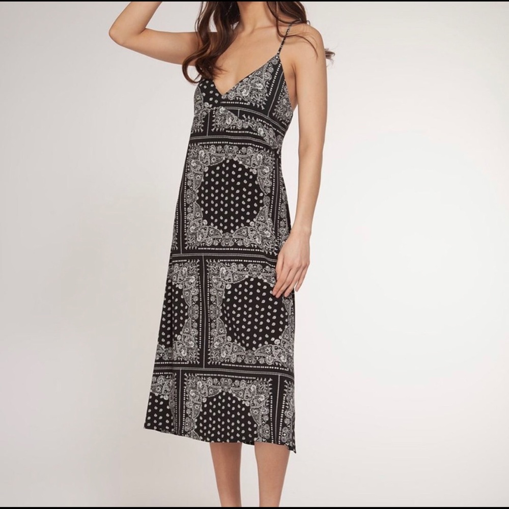 DEX Paisley Spaghetti Straps Dress